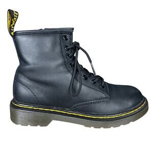 Dr. Martens Kids 1460 J Black Leather Lace Up Combat Boot Size US 2